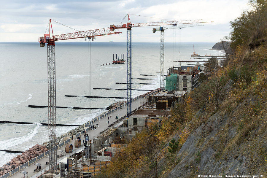 Стройка на променаде Светлогорска