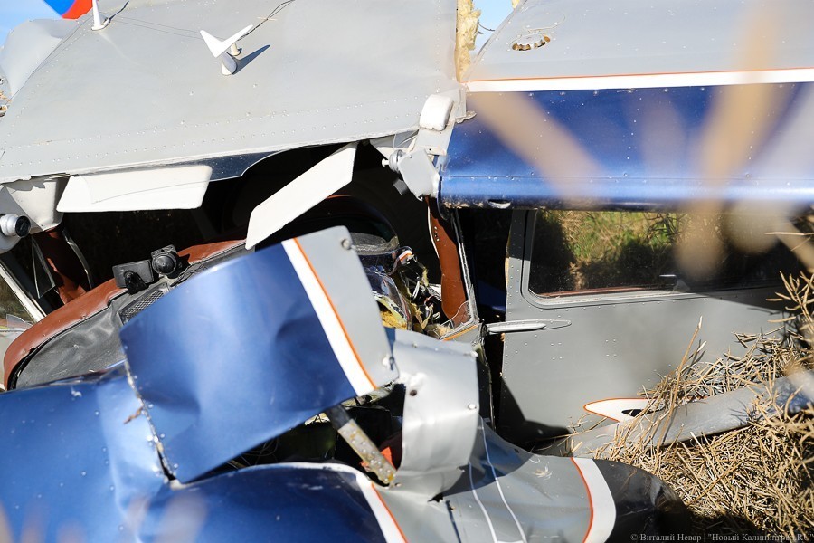 Авария спортивного самолёта под Калининградом. Фоторепортаж НК