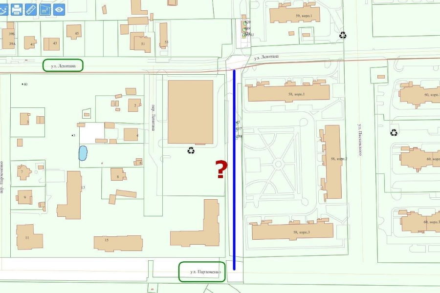 Калининградцам предложили назвать новую улицу между ул. Левитана и Пархоменко