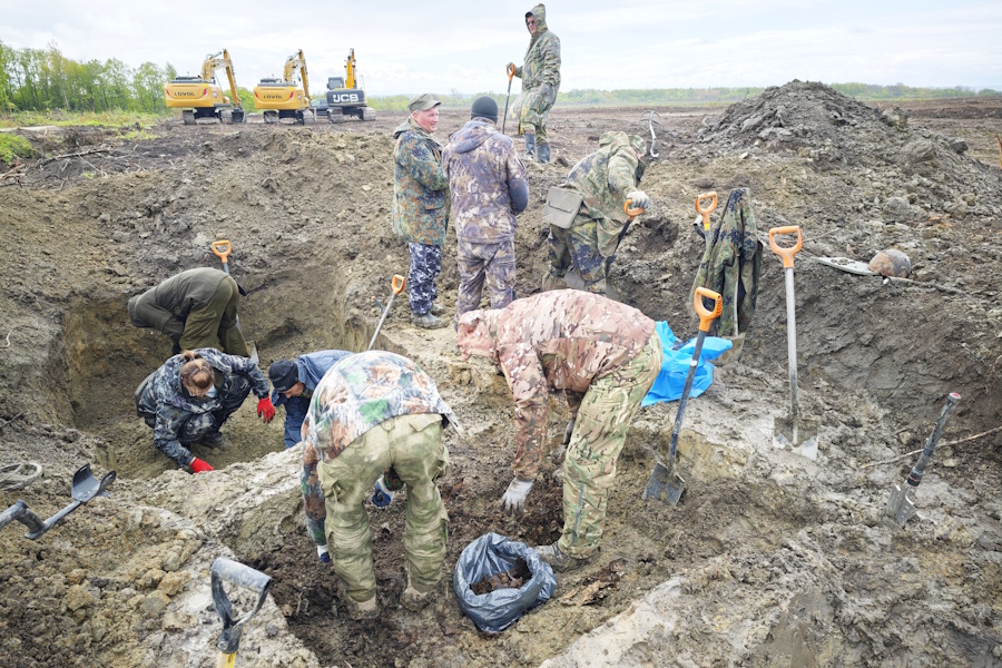 На месте строительства «Белой дюны» обнаружили братскую могилу 1945 года (фото)