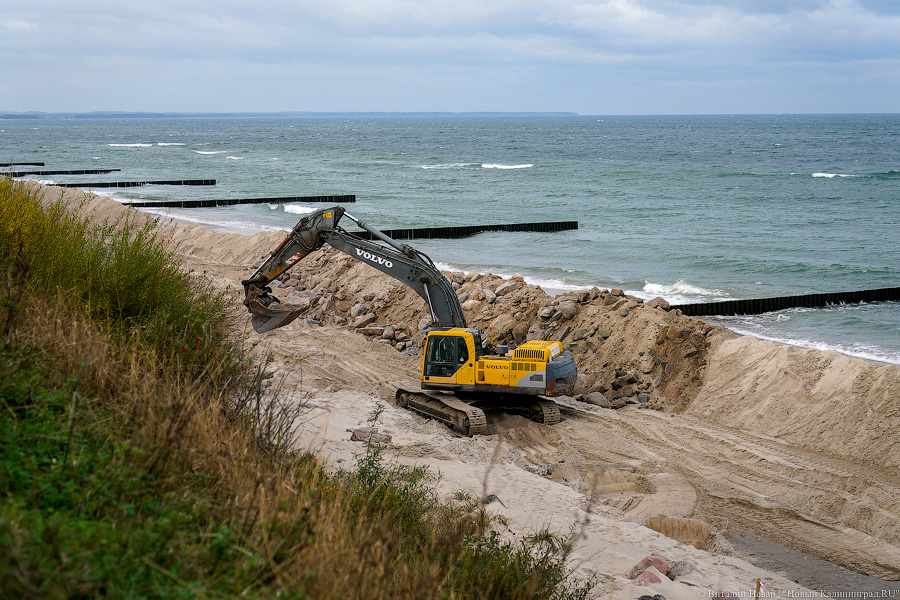От «Нептуна» до кемпинга: в Зеленоградске укрепляют 1,5 км морского побережья (фото)