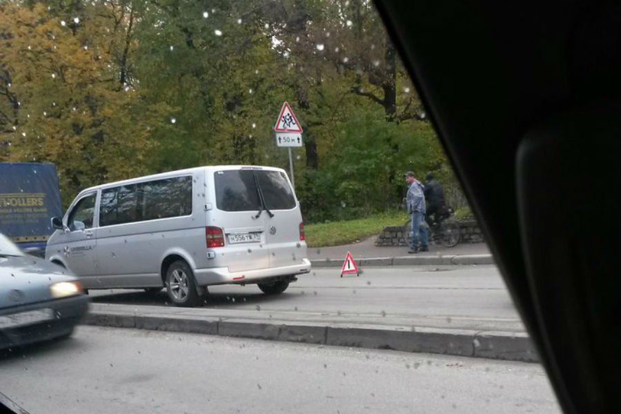 На ул. Гагарина образовалась пробка на выезд из-за ДТП (фото)