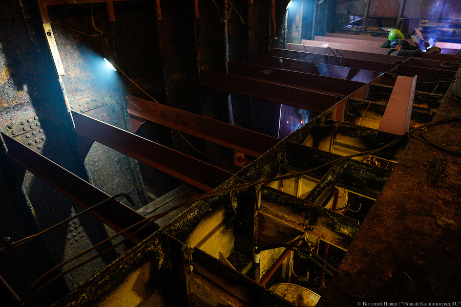 После кругосветки и перед новым рейсом: барк «Седов» проходит ремонт в Светлом (фото)