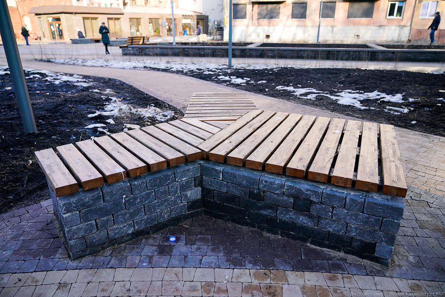 Как выглядит обновленная пешеходная зона на улице Рокоссовского без снега (фото)