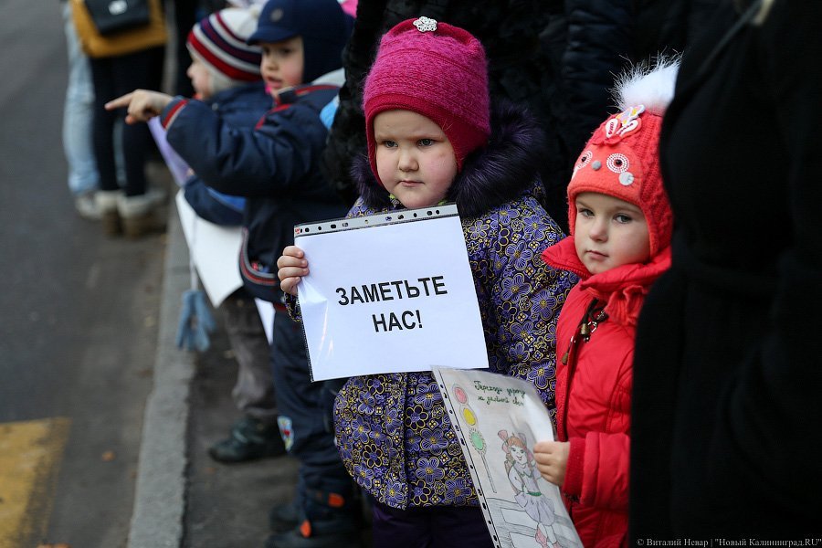 «Заметьте нас»: в Калининграде дети вышли на пикет в поддержку пешеходов 