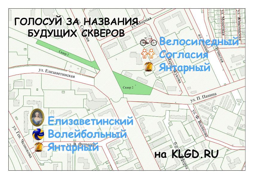 Мэрия Калининграда отобрала варианты названий для «полянок» на Сельме
