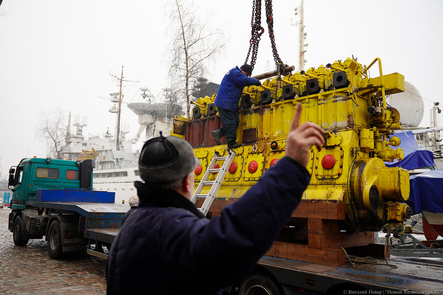 25 экваторов: двигатель «Крузенштерна» стал экспонатом Музея Мирового океана (фото)