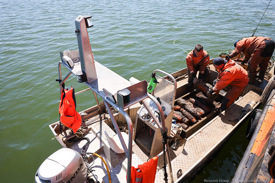 20 тысяч мин под водой: как проходит «разоружение» немецкой баржи под Балтийском (фото)