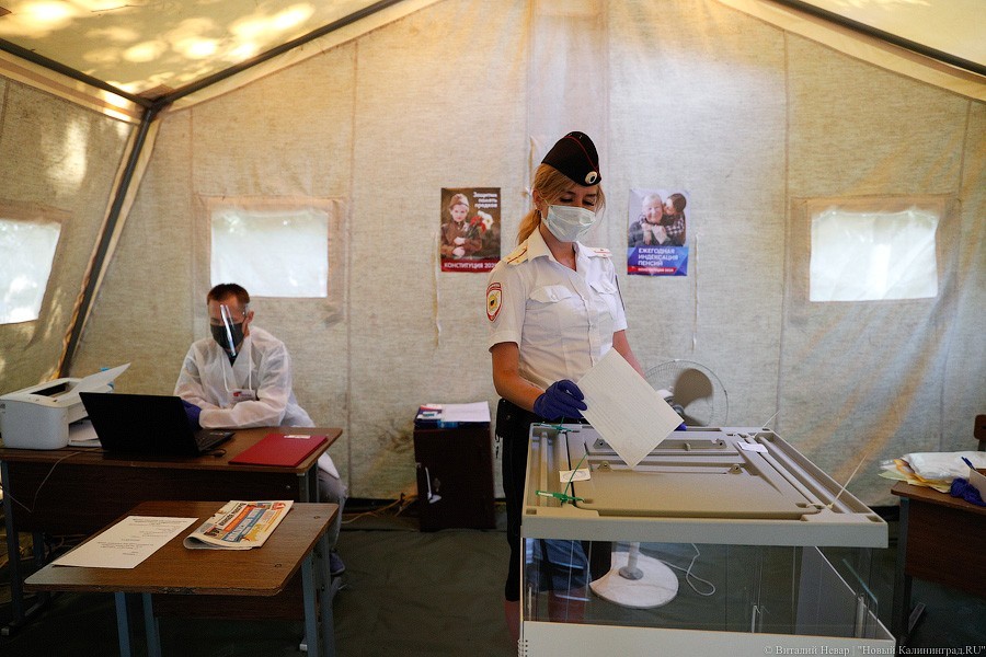 Поправки в палатках: как проходит голосование за изменение Конституции в Балтийске (фото)