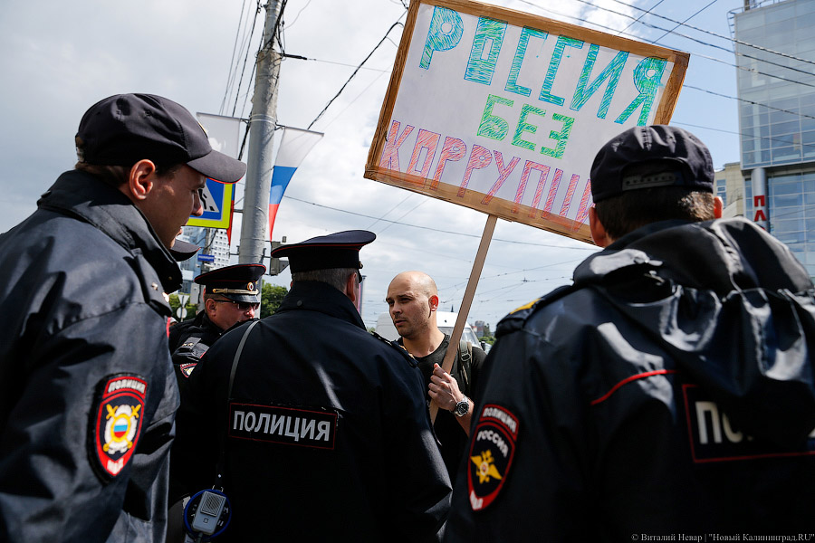 Утки-мандаринки: в Калининграде прошло шествие против коррупции