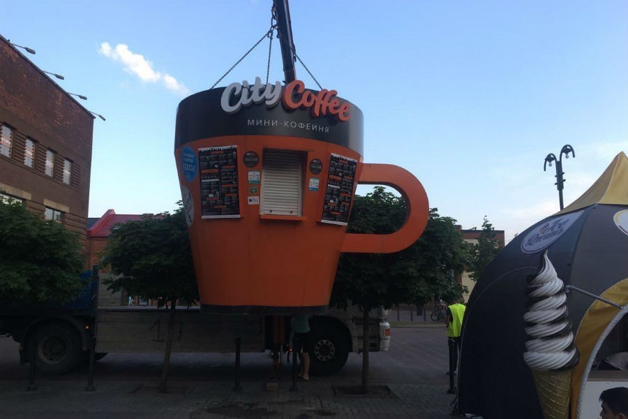 В Калининграде демонтировали кофейню — лучший НТО России (видео)
