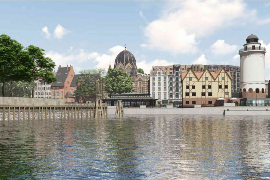 Имитация исторических фасадов: как будет выглядеть общинный центр у синагоги на Острове (фото)