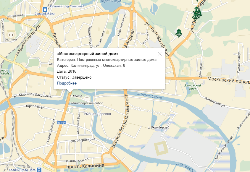 Скриншот карты