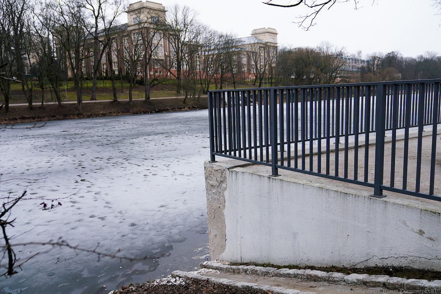 Обвалившаяся штукатурка и не только: благоустроенный за миллионы Нижний пруд после зимы