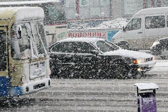 К обеду в Калининграде из-за снегопада произошло 27 ДТП