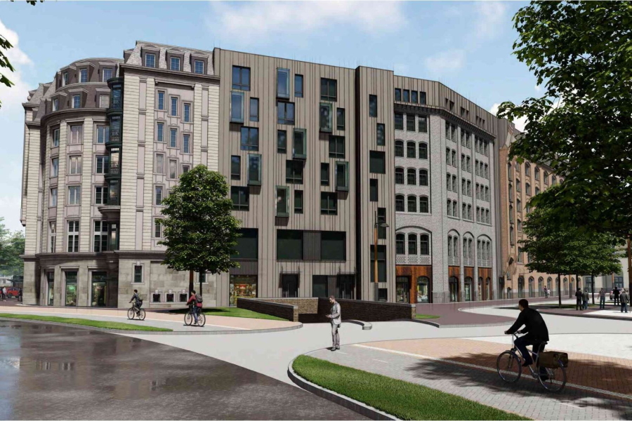 Имитация исторических фасадов: как будет выглядеть общинный центр у синагоги на Острове (фото)