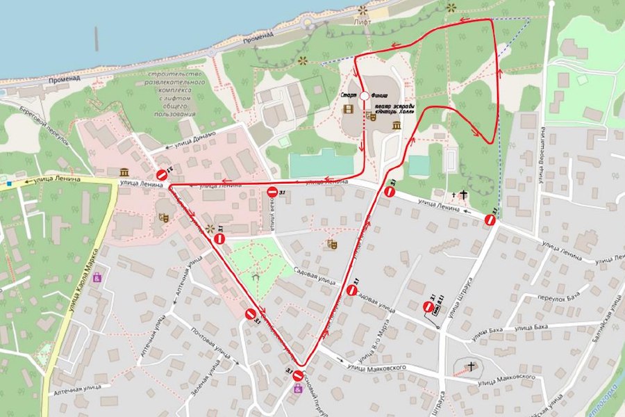 B субботу движение в Светлогорске ограничивается из-за триатлона (схема)