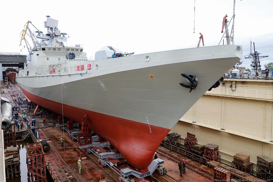 На заводе «Янтарь» спустили на воду новый фрегат для Черноморского флота (фото)