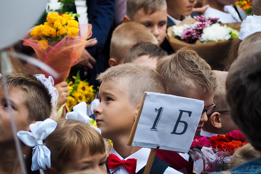 Банты, цветы, печальные дети: 1 сентября в Калининграде (фото)