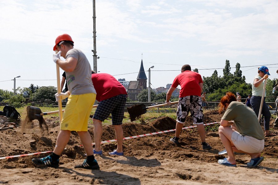 «Повезёт другим»: как прошёл субботник на территории руин замка «Кёнигсберг»