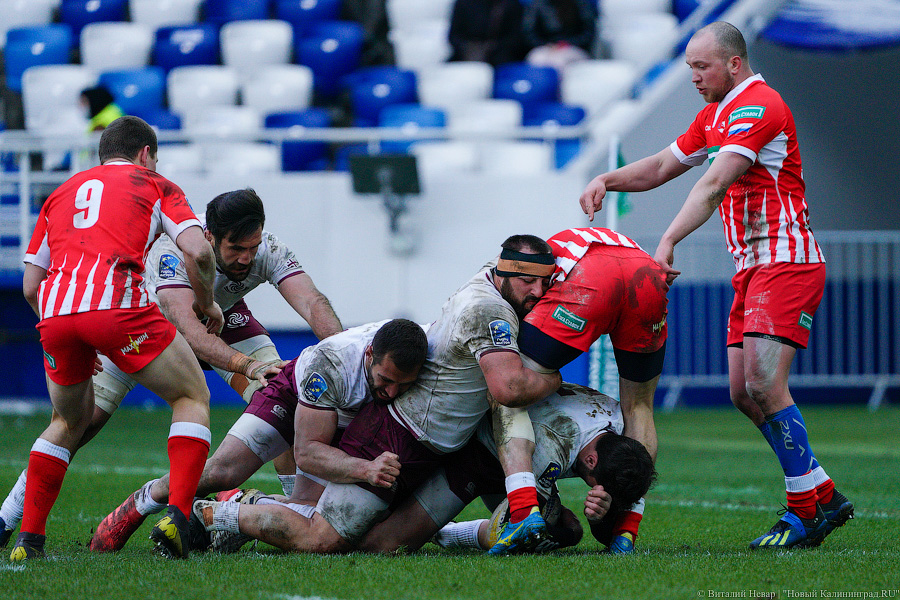 На стадионе «Калининград» снова сыграли в регби. Вот как Россия проиграла Грузии