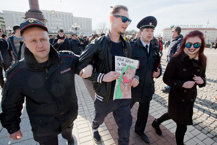 Упаковка уточек: как в Калининграде против коррупции митинговали (фото)