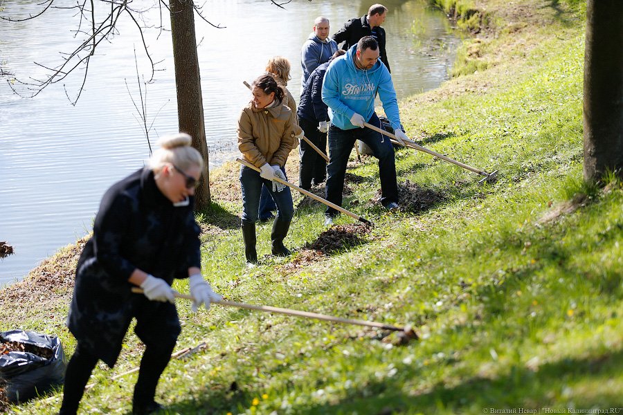 С метлой в руках: в парке Победы прошёл общегородской субботник