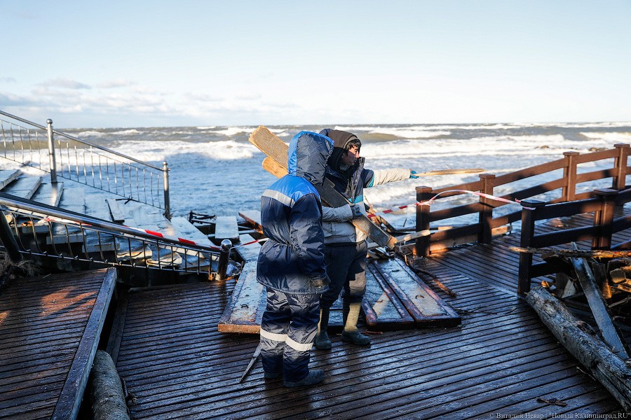 Разбитый берег: последствия шторма в фоторепортаже «Нового Калининграда»