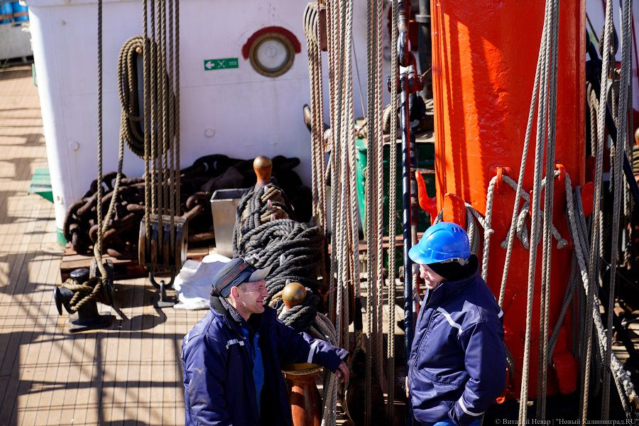 После кругосветки и перед новым рейсом: барк «Седов» проходит ремонт в Светлом (фото)