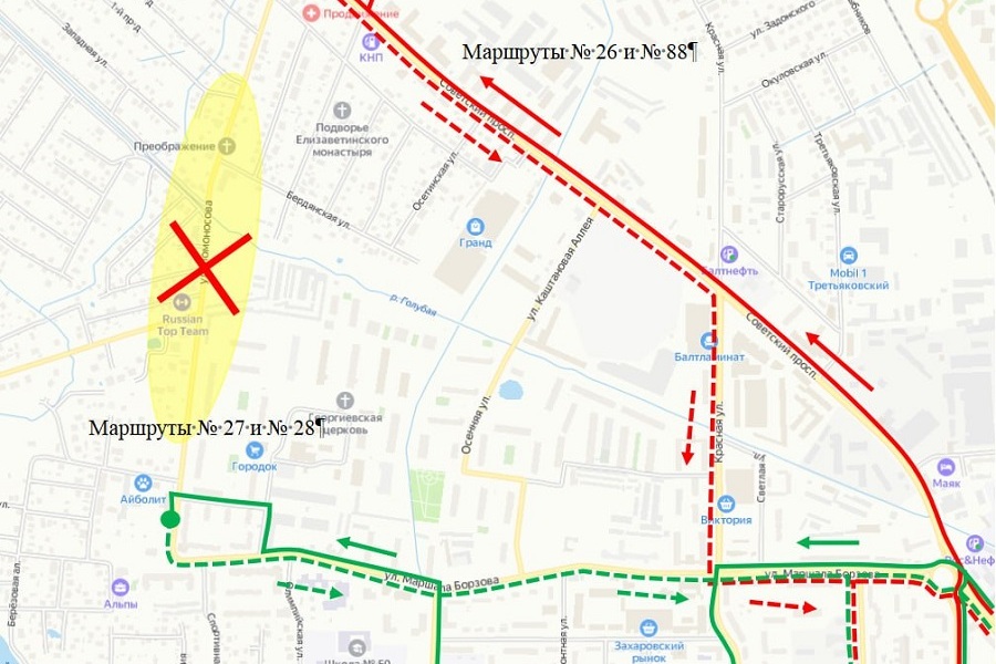 В Калининграде на две недели перекрывается движение транспорта по ул. Ломоносова