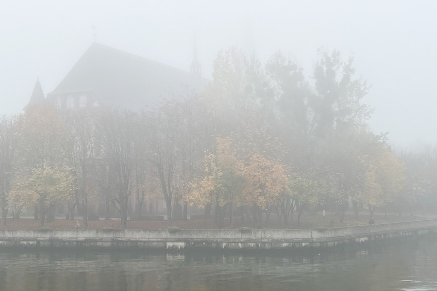 Город в молочной дымке: как Калининград встретил новое утро октября (фото)
