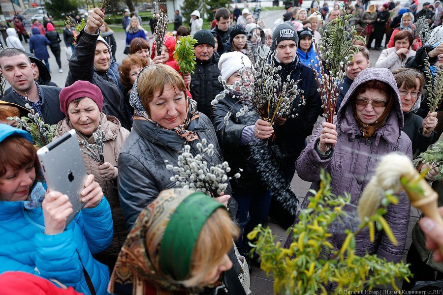 «Цветики да вербочки»: как прошло богослужение в Вербное воскресенье (фото)