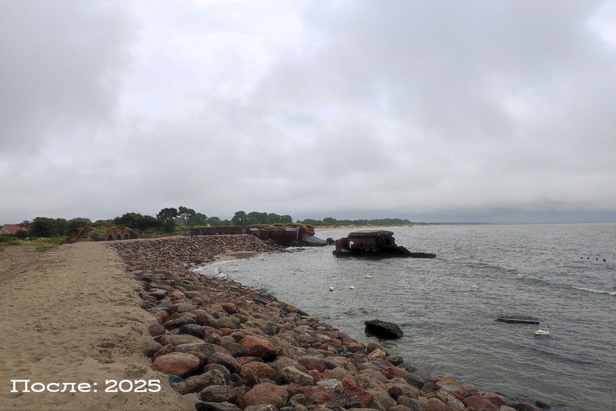 На Балтийской косе завершили ремонт искусственной авандюны