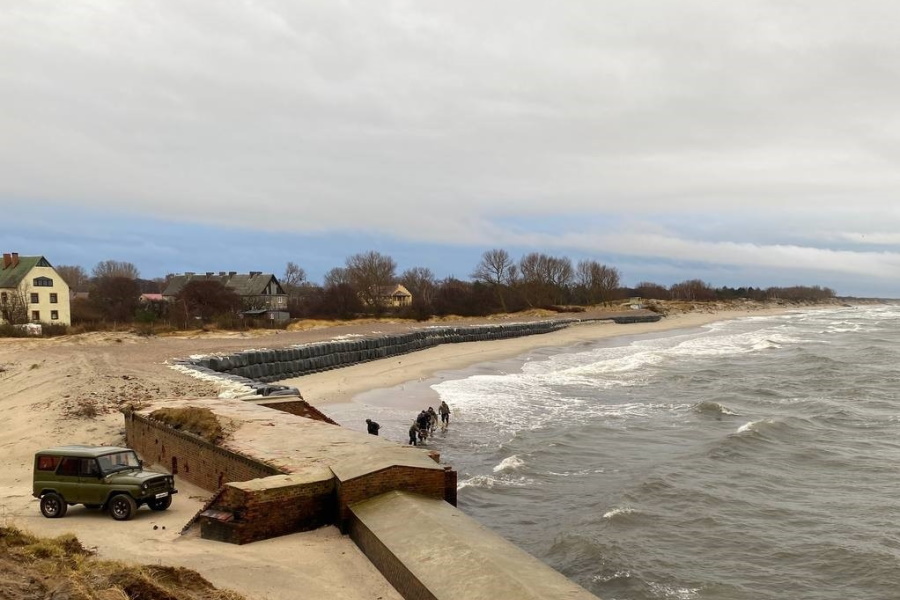 В «Балтберегозащите» рассказали о масштабах штормовых повреждений в районе Западного форта (фото)