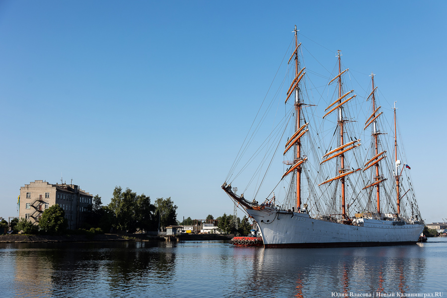 «Седов» заходит в морской канал. Посмотрите, как это красиво (фото)
