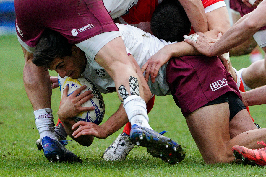 На стадионе «Калининград» снова сыграли в регби. Вот как Россия проиграла Грузии