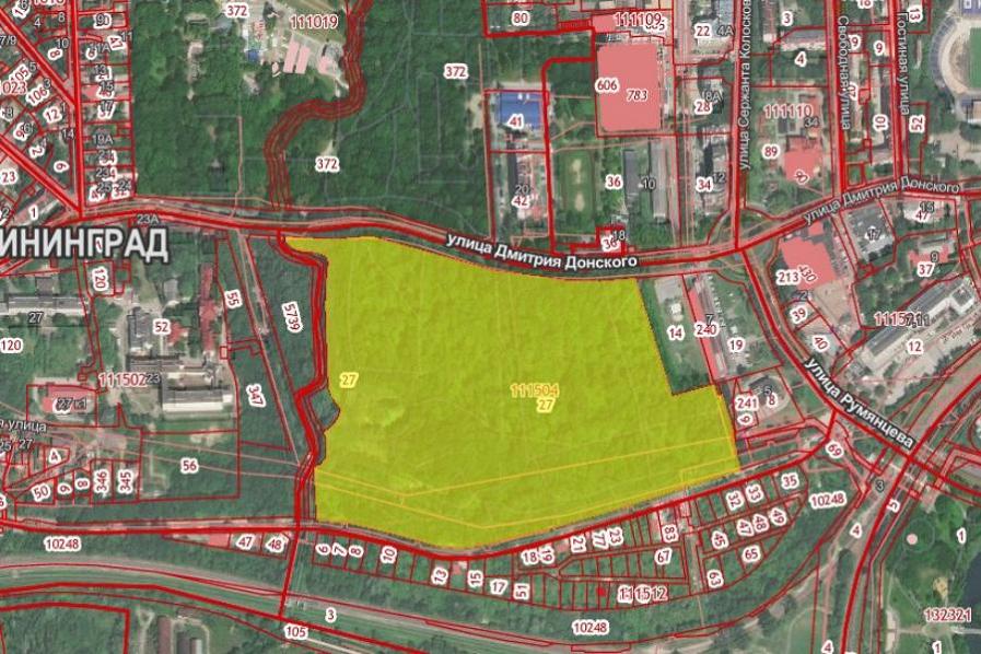 Власти расторгли договор аренды зелёной зоны на ул. Донского в Калининграде