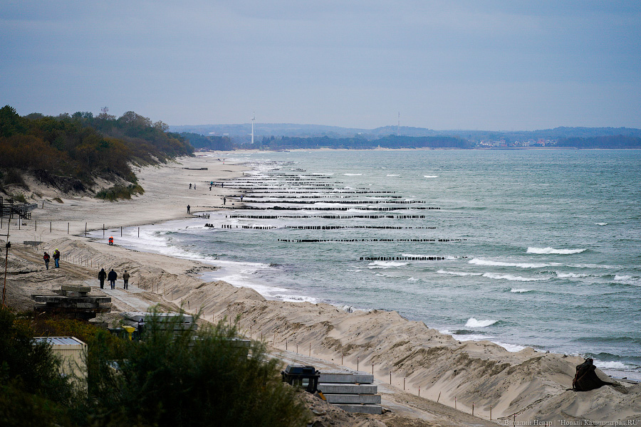 От «Нептуна» до кемпинга: в Зеленоградске укрепляют 1,5 км морского побережья (фото)