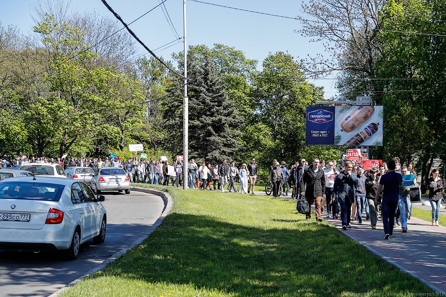 «Любой лучше, чем Путин»: как в Калининграде прошла акция «Он нам не царь»
