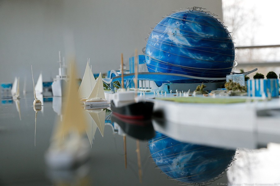 Макет строящегося корпуса «Планета Океан» Музея Мирового океана. Фото — Виталий Невар, «Новый Калининград»