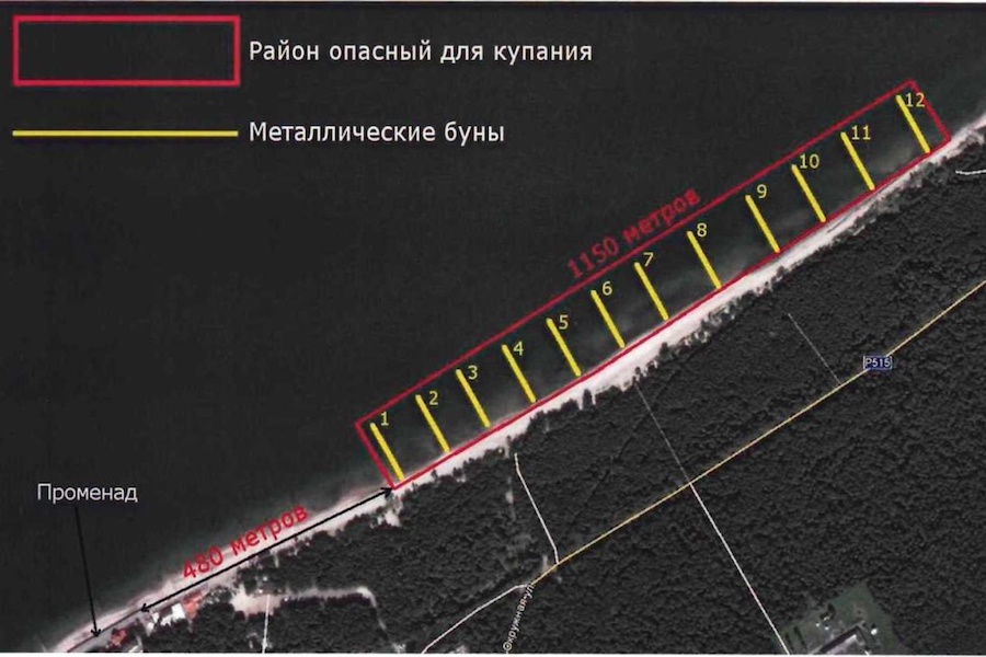 Власти Зеленоградска: купание у корня Куршской косы категорически запрещено