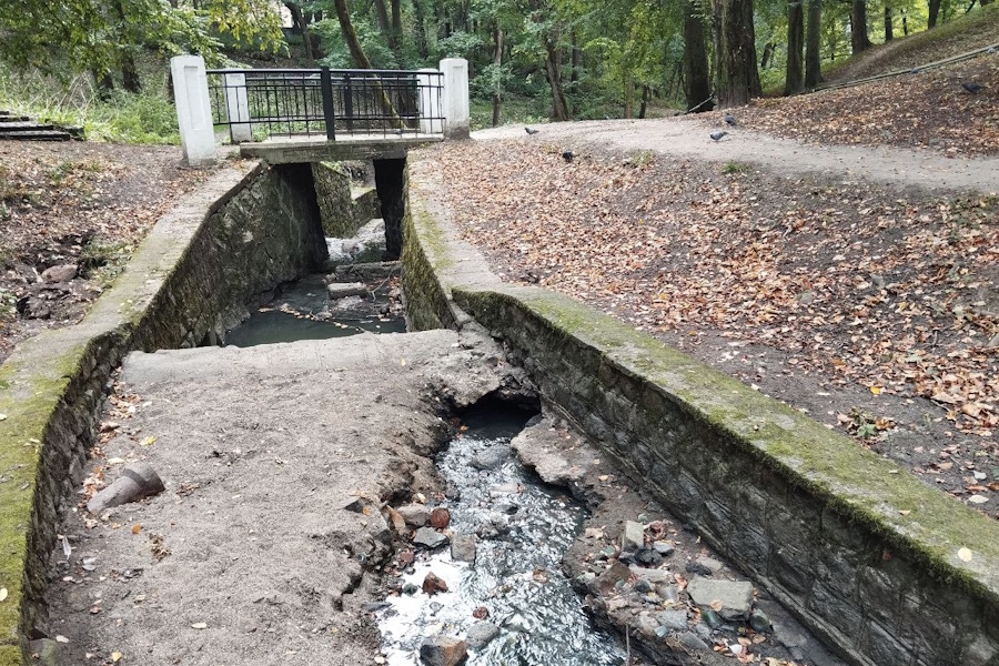 Минприроды: разрушающаяся плотина Паркового ручья в ЦПКиО оказалась без хозяина (фото)