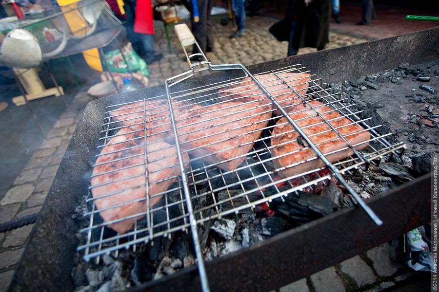 Кот, пацан и королева: в Калининграде прошел праздник длинной колбасы