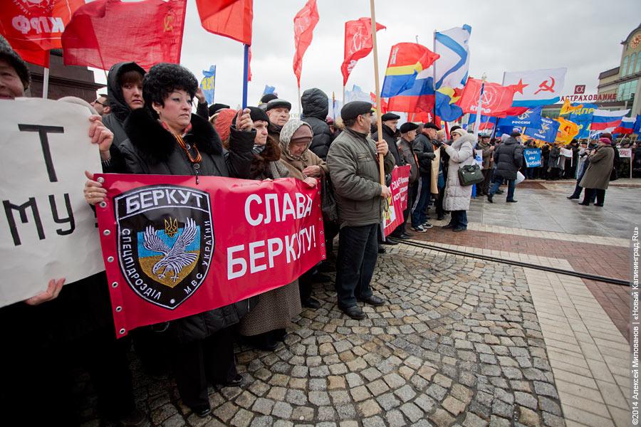 «Дежурный демагог взахлёб о чём-то врёт»: как в Калининграде митинговали за Крым (видео)