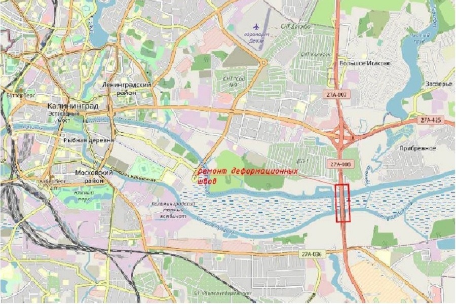 С 15 апреля из-за ремонта частично ограничивается движение по Берлинскому мосту