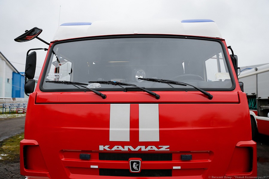 При пожаре под Зеленоградском пострадал человек