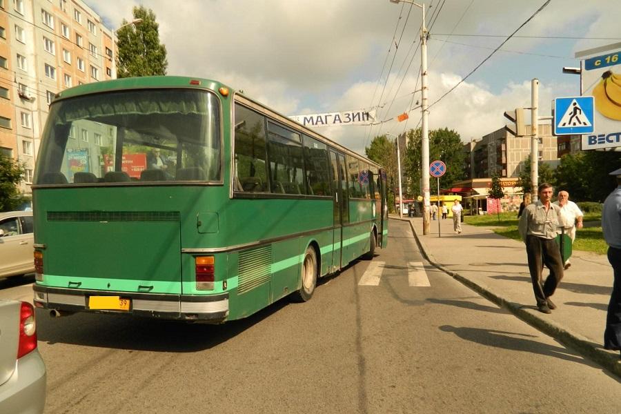 В Калининграде рейсовый автобус сбил 73-летнего пешехода на переходе (фото, видео)