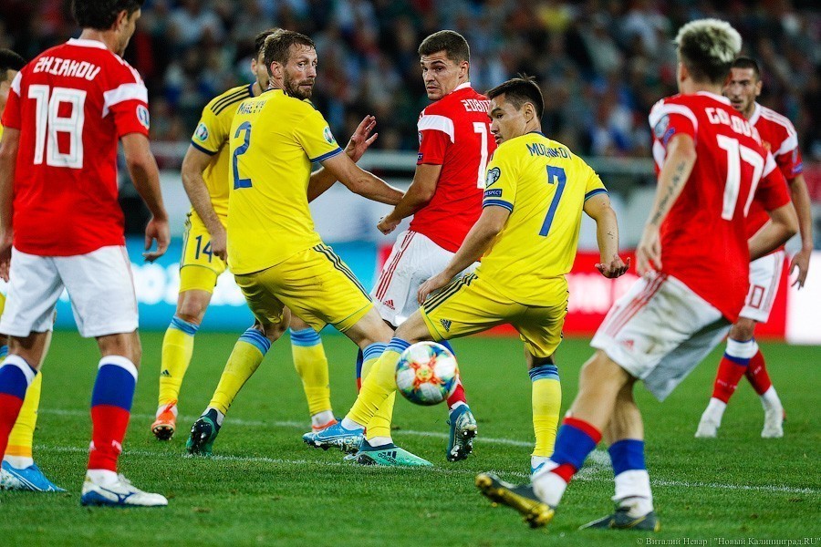 Сборная России дожала Казахстан в Калининграде. Почти вышли на Евро-2020 (фото)