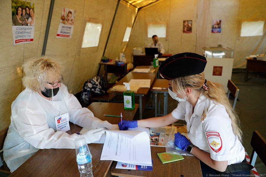 Поправки в палатках: как проходит голосование за изменение Конституции в Балтийске (фото)