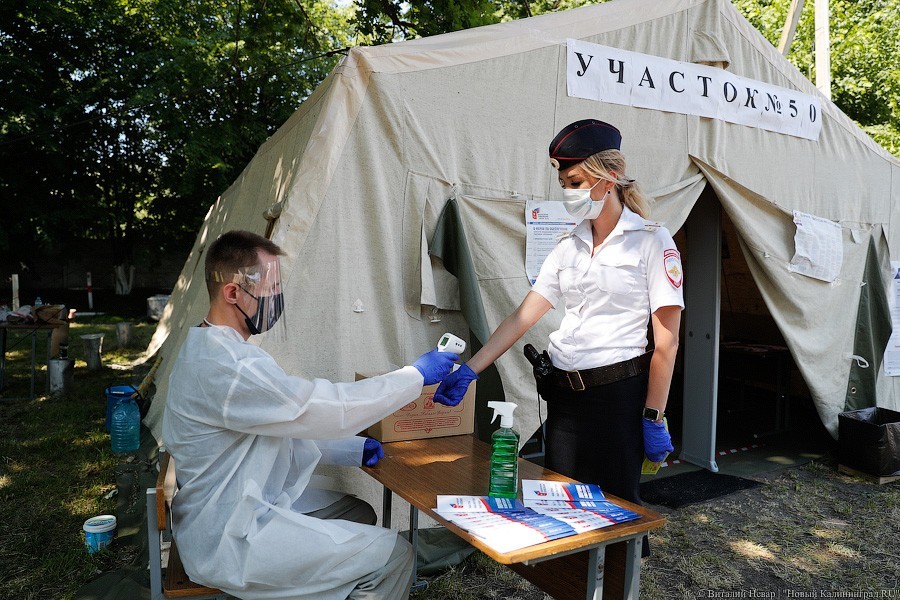 Поправки в палатках: как проходит голосование за изменение Конституции в Балтийске (фото)